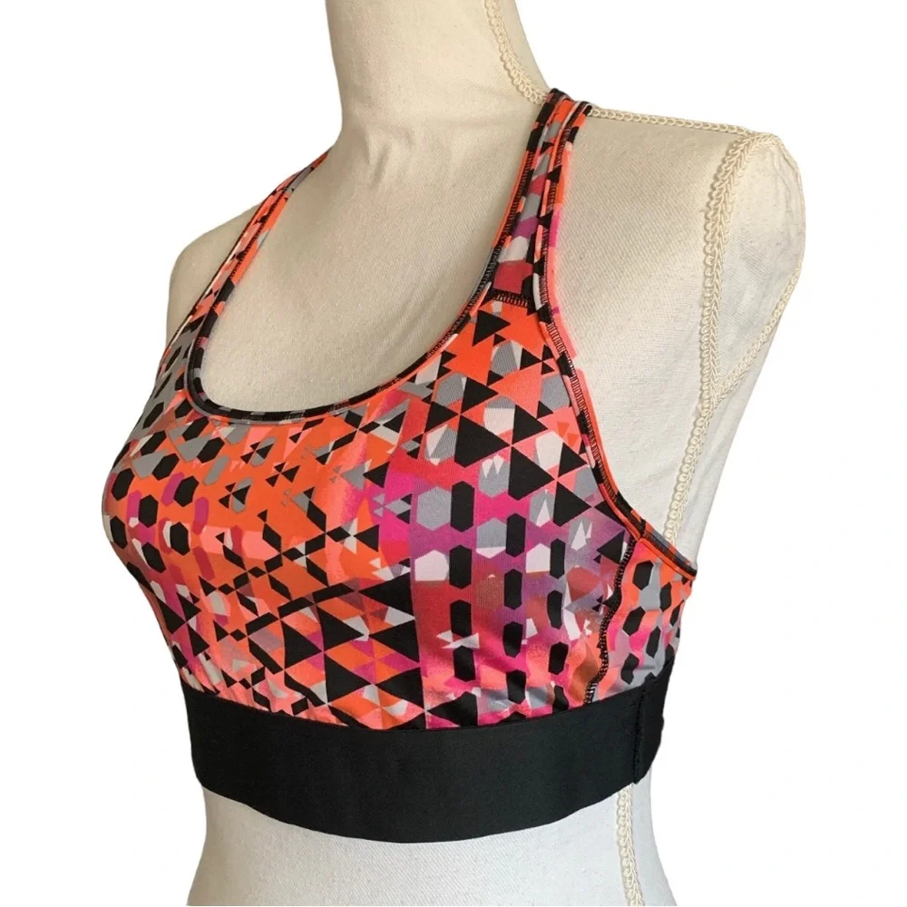 Victoria's Secret Sport Multicolor Geometric Sporty Statement Racerback Gym Bra